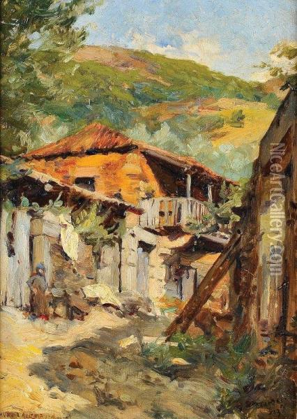 Vale De Aziraia (chaves) Oil Painting - Artur Alves Cardoso