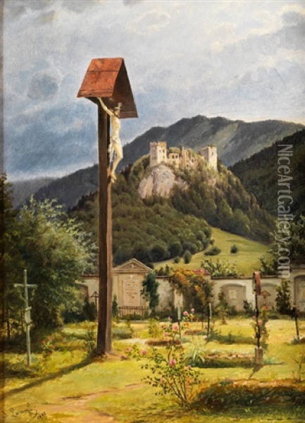 Blick Uber Den St. Galler Friedhof Oil Painting - Joseph Langl
