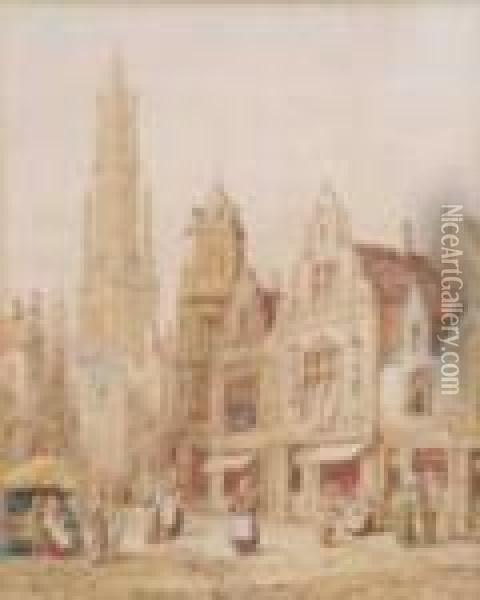 Antwerp,belgium Oil Painting - Henry Thomas Schafer