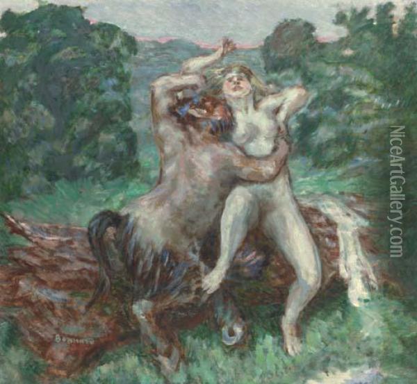 Faune Or La Nymphe Violee Or Pan Et La Nymphe Or L'apres-midi D'unfaune Oil Painting - Pierre Bonnard