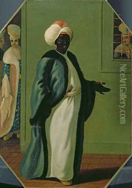 Kisler Aga, Chief of the Black Eunuchs and First Keeper of the Serraglio Oil Painting - Francis Smith