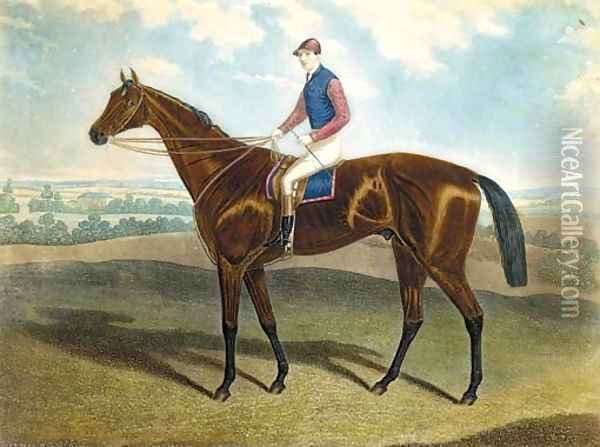 West Australian, winner of the Derby 1853, by C.N. Smith and H. Meyer Oil Painting - Alfred F. De Prades