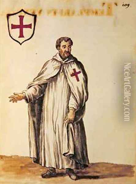 A Venetian Templar Oil Painting - Jan van Grevenbroeck