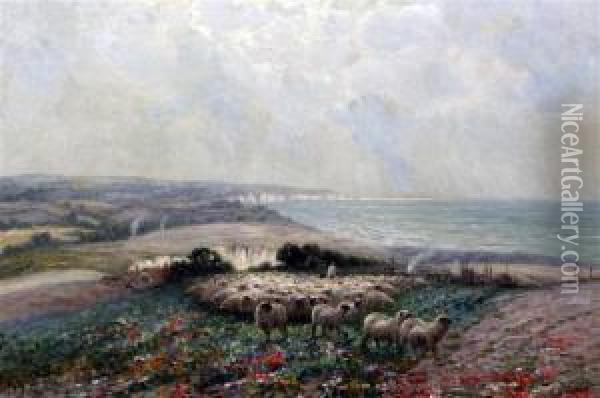 Studland Bay, Dorset Oil Painting - Sidney Pike