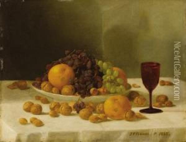 Still Life With Fruits And Nuts Oil Painting - John Francis
