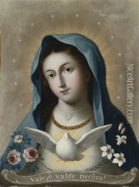 Virgen Maria Oil Painting - Manuel Caro