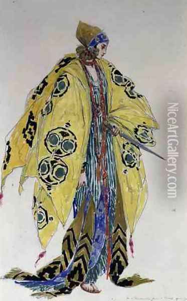 Theatrical Costume Design, 1919 Oil Painting - Charles Ricketts