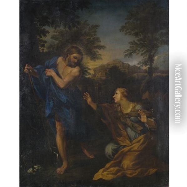 Noli Me Tangere Oil Painting - Pietro da Cortona