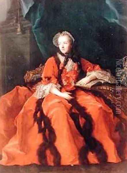 Portrait of Maria Leszczynska 1703-68 1762 Oil Painting - Jean-Marc Nattier