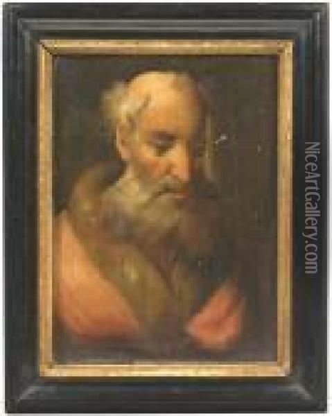 A Bearded Man Oil Painting - Christian Wilhelm Ernst Dietrich