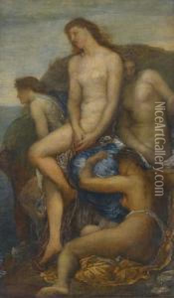 Watching For The Return Of Theseus Oil Painting - George Frederick Watts