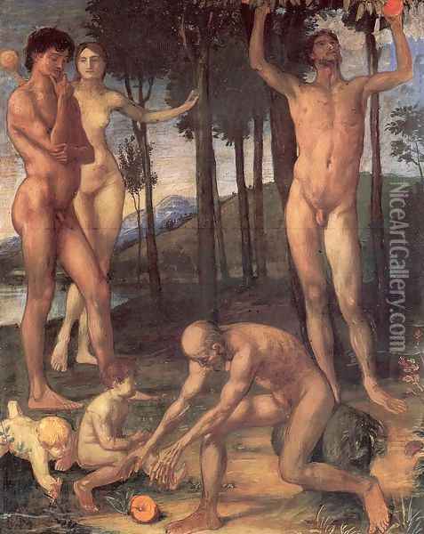The Four Ages of Man 1877-78 Oil Painting - Hans von Marees