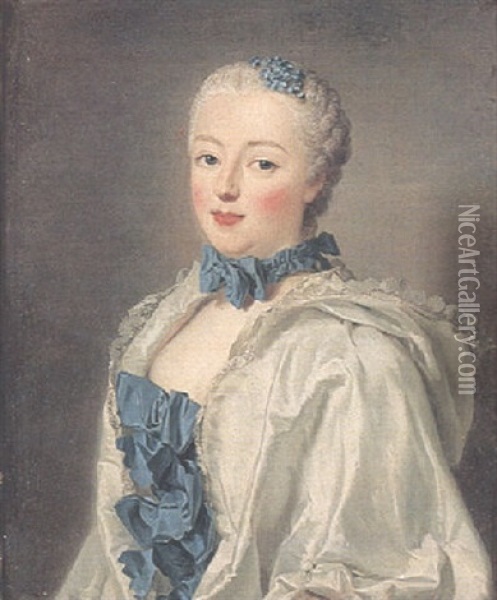 Portratt Av Grevinnan Francoise Marguerite De Grignan Oil Painting - Alexander Roslin