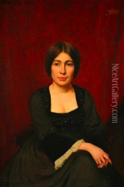 Baroness Rothschild Oil Painting - Maurice Grun