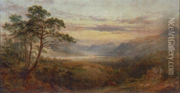 Valley Of The Conway Oil Painting - Robert Gallon