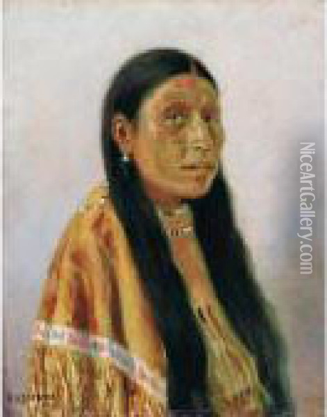 Indian Squaw Oil Painting - Elbridge Ayer Burbank