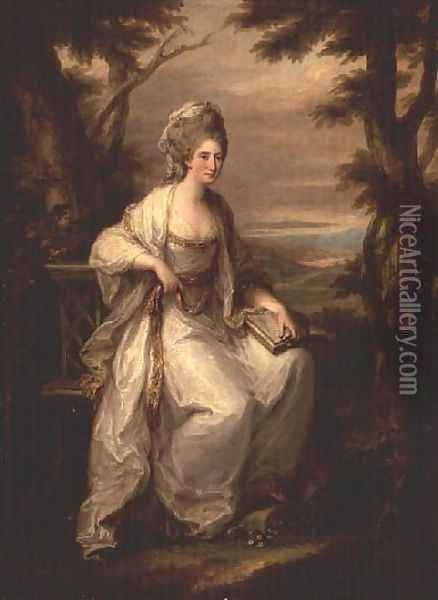 Portrait of Anne Loudon Lady Henderson of Fordall Oil Painting - Angelica Kauffmann