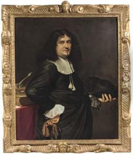 Portrait Of A Gentleman Oil Painting - Bartholomeus Van Der Helst