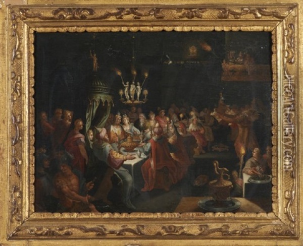 Le Festin De Balthasar Oil Painting - Lucas Van Valkenborch