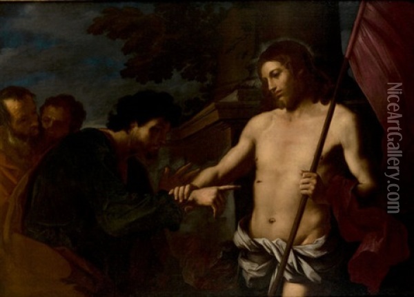 Incredulita Di San Tommaso (incredulity Of Saint Thomas) Oil Painting - Giovanni Domenico Cerrini
