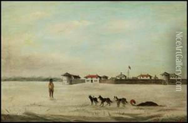 Fort Garry Oil Painting - Lionel Macdonald Stephenson