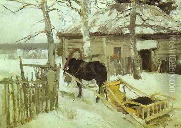 Winter Oil Painting - Konstantin Alexeievitch Korovin
