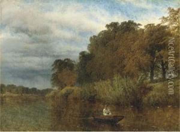 Still Waters Oil Painting - Henry Thomas Dawson
