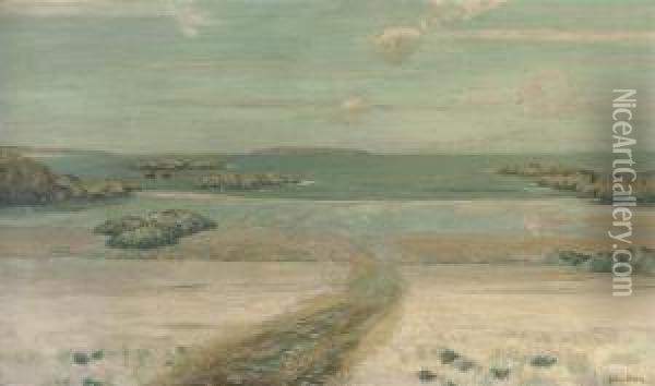 The White Sands Of Scilly Oil Painting - Julius Olsson