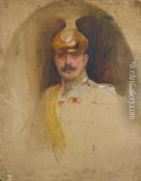 Portrait Of A Prussian Officer Oil Painting - Philip Alexius De Laszlo