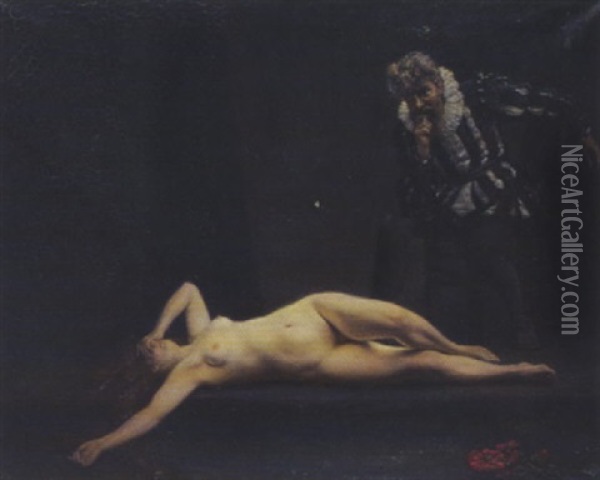 Todessehnsucht Oil Painting - Eduard Daelen