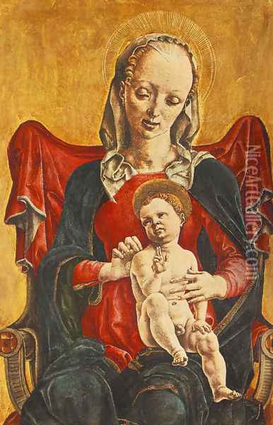 Madonna with the Child 1475 Oil Painting - Cosme Tura