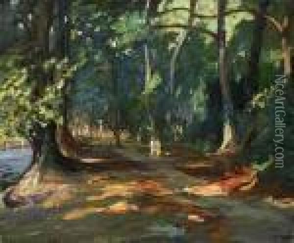 The Path By The River, Maidenhead Oil Painting - John Lavery