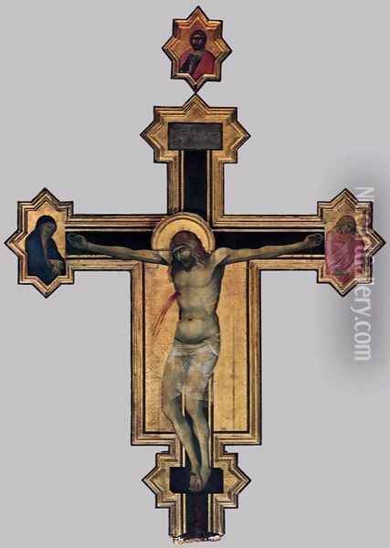 Crucifix c. 1320 Oil Painting - Pietro Lorenzetti