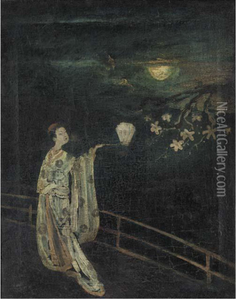 Japanese Nocturne Oil Painting - Walter Greaves