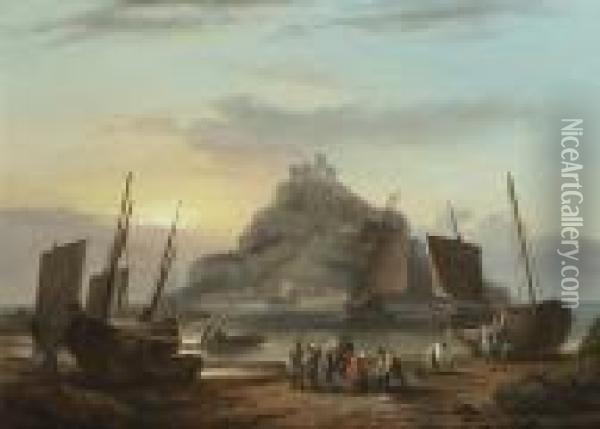 St. Michael's Mount Oil Painting - Thomas Luny