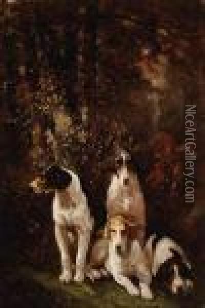 Hounds At Rest Oil Painting - John Emms