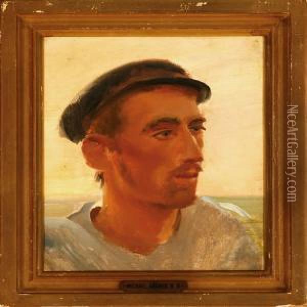 Hoved Af Hostmanden Oil Painting - Michael Ancher