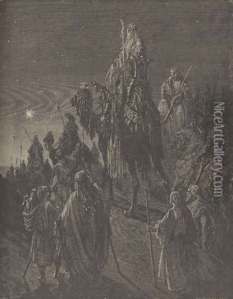 The Star In The East Oil Painting - Gustave Dore