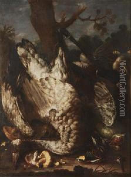 Natura Morta Con Cacciagione Oil Painting - Pietro Navarra