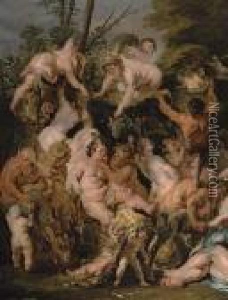 The Revel Of Bacchus And Silenus Oil Painting - Jacob Jordaens