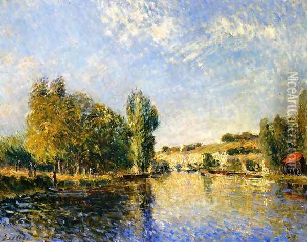 The Loing at Moret I Oil Painting - Alfred Sisley