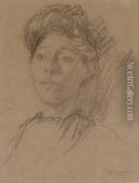 Portrait Of A Lady Oil Painting - Gwendolen John