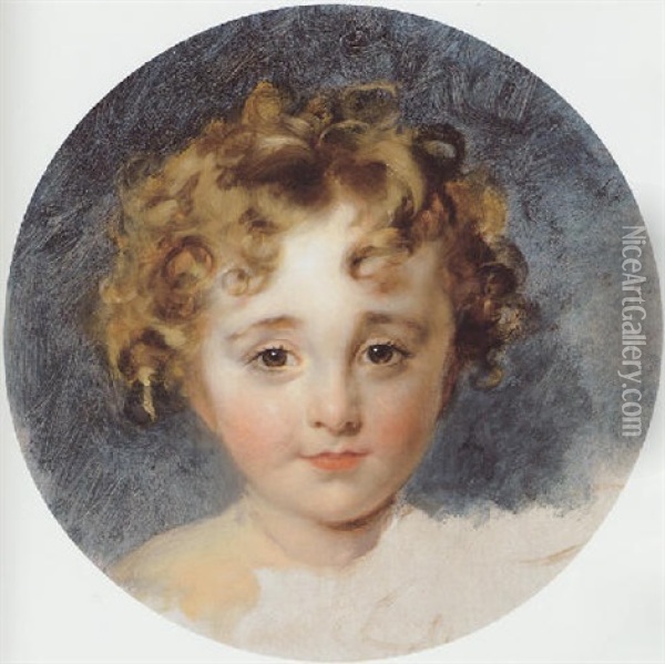 Portrait Of The Hon. George Fane, Later Lord Burghersh, When A Boy Oil Painting - Thomas Lawrence