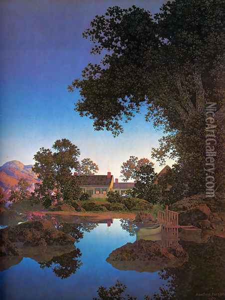 Evening Shadows Oil Painting - Maxfield Parrish