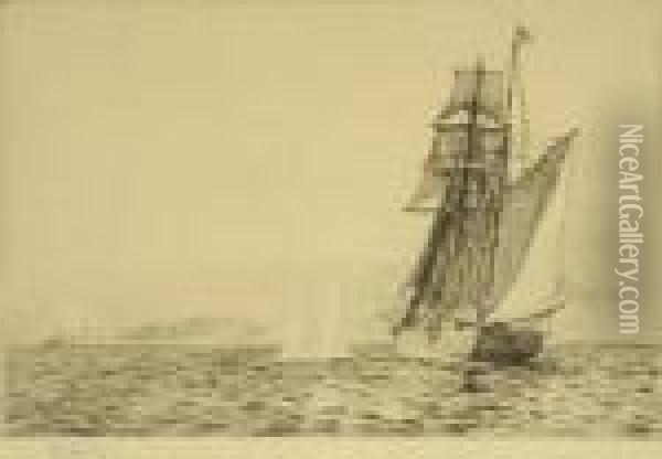 Vessel At Sea Oil Painting - William Lionel Wyllie