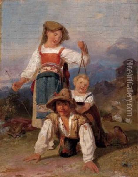 Sowie Oil Painting - Johann Baptist Kirner