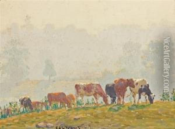 Misty Morning Oil Painting - Edward Charles Volkert
