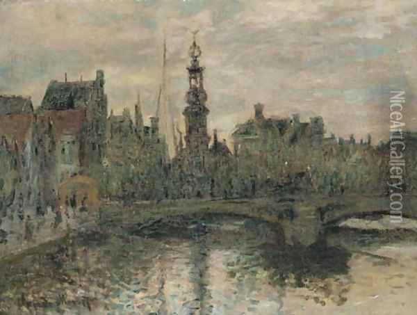 Le Binnen-Amstel, Amsterdam Oil Painting - Claude Oscar Monet