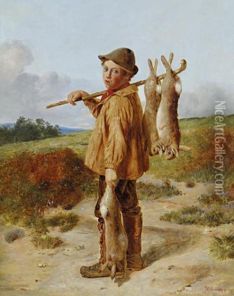 The Young Poacher Oil Painting - William Hemsley