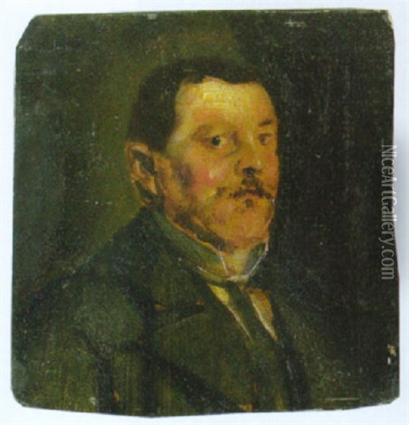 Herrenportrat Oil Painting - Franz Seraph von Lenbach